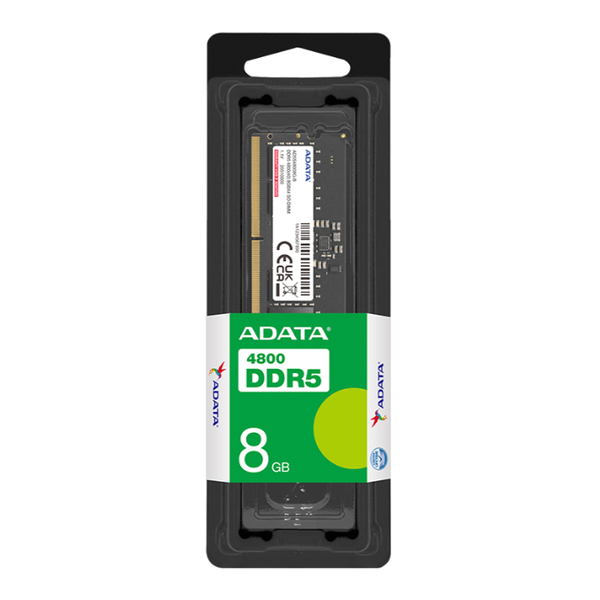  RAM Laptop ADATA 8GB DDR5 4800MHz SO-DIMM (AD5S48008G-S) | 262-Pin, On-Die ECC 