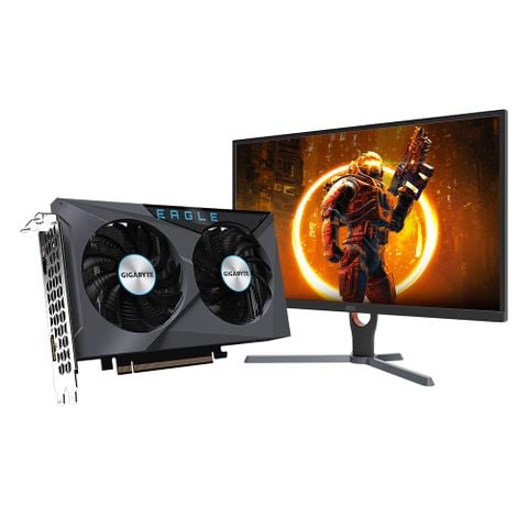 Combo VGA Gigabyte V.RX6500XT.4G.GG.EG - LCD AOC L.27.GA.AOC.Q27G11E-74.2K