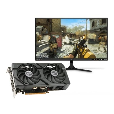 Combo VGA Asus V.RX7600.8G.AS.DUAL.EVO.OC - LCD VSP L.27.VSP.G2718Q1-2k