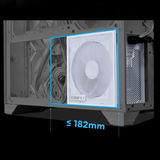  Thùng máy Lian Li O11 Vision M Digital (LCD 9.2 inch) (Không Kèm Fan) (CASELLO11VMDX) | M-ATX/ITX, LCD 9.2 inch, VGA 410mm, Đen 