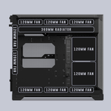  Thùng máy Lian Li O11 Vision M Digital (LCD 9.2 inch) (Không Kèm Fan) (CASELLO11VMDX) | M-ATX/ITX, LCD 9.2 inch, VGA 410mm, Đen 