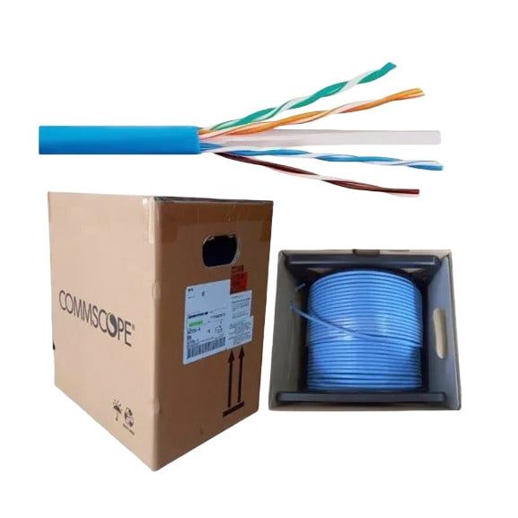  Cáp mạng Commscope AMP Cat6 UT (1427254-6) | 305m/cuộn, Đồng nguyên chất, Màu xanh 