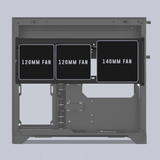  Thùng máy Lian Li O11 Vision M Digital (LCD 9.2 inch) (Không Kèm Fan) (CASELLO11VMDX) | M-ATX/ITX, LCD 9.2 inch, VGA 410mm, Đen 
