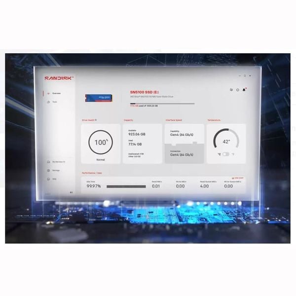  Ổ cứng SSD Western Digital Blue SN5100 4TB | NVMe PCIe Gen4, M.2 2280 (WDS400T5B0E) 