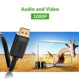 Cáp chuyển Ugreen 10202 DisplayPort 1.2 to HDMI 2m | 4K@30Hz, Một chiều DP sang HDMI, Đen 