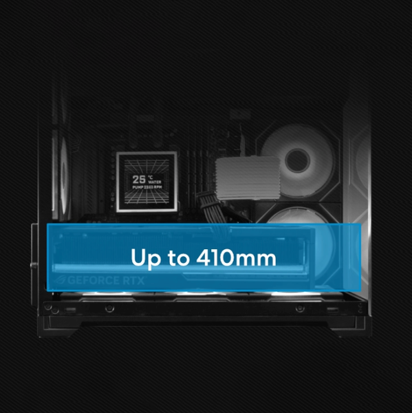  Thùng máy Lian Li O11 Vision M Digital (LCD 9.2 inch) (Không Kèm Fan) (CASELLO11VMDX) | M-ATX/ITX, LCD 9.2 inch, VGA 410mm, Đen 