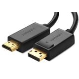  Cáp chuyển Ugreen 10202 DisplayPort 1.2 to HDMI 2m | 4K@30Hz, Một chiều DP sang HDMI, Đen 