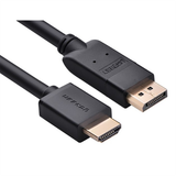  Cáp chuyển Ugreen 10202 DisplayPort 1.2 to HDMI 2m | 4K@30Hz, Một chiều DP sang HDMI, Đen 