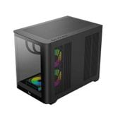  Thùng máy LinkTech Siren M (Chưa kèm Fan) | M-ATX/ITX, Mặt kính cong, Đen 