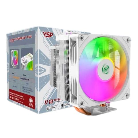 Tản nhiệt khí VSP V10 HyperRocket Plus | Trắng