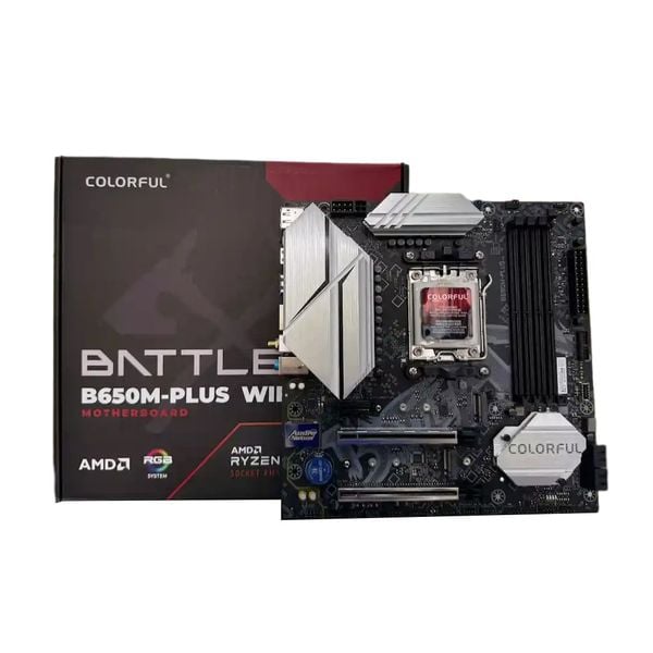  Mainboard Colorful Battle-AX B650M Plus V15 Wifi DDR5 | AM5, mATX, 4 khe RAM 