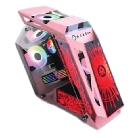 Thùng máy VSP ESPORT ROG ES1 Gaming (No Fan) (Hồng)