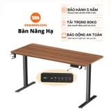  Bàn nâng hạ Manson SmartDesk 1m2 | Khung đen, Mặt gỗ Walnut 