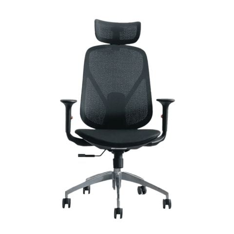 Ghế công thái học Epione ElysChair All Black | Lưng lưới, Kèm tựa đầu, Đen