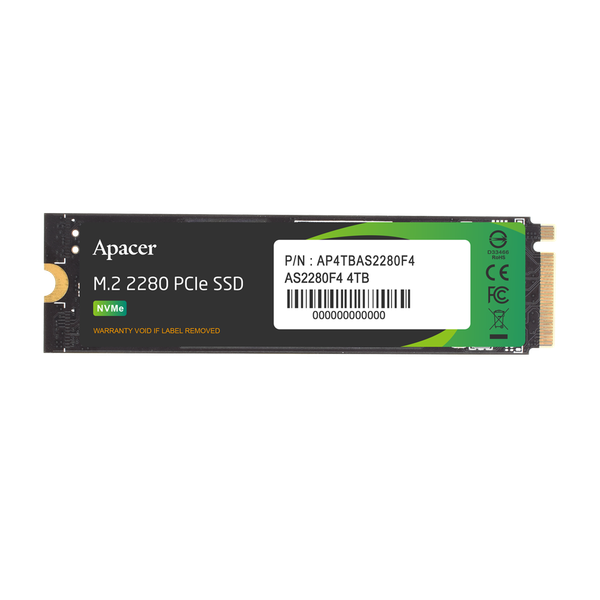  Ổ cứng SSD Apacer AS2280F4 4TB | PCIe Gen5 x4 NVMe, M.2 2280 (AP4TBAS2280F4-1) 