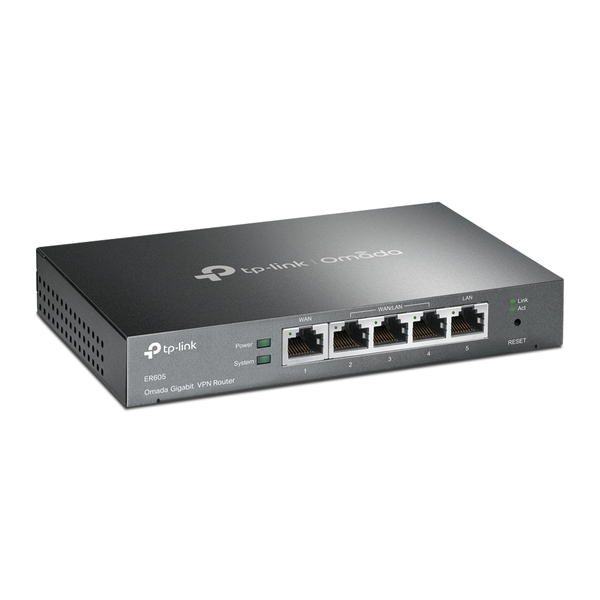  Router Cân Bằng Tải VPN Gigabit Omada TP-LINK ER605 4 Port | 5 Cổng Gigabit WAN/LAN, Load Balance, IPsec VPN 