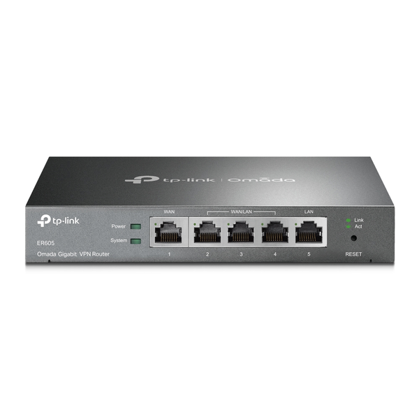  Router Cân Bằng Tải VPN Gigabit Omada TP-LINK ER605 4 Port | 5 Cổng Gigabit WAN/LAN, Load Balance, IPsec VPN 