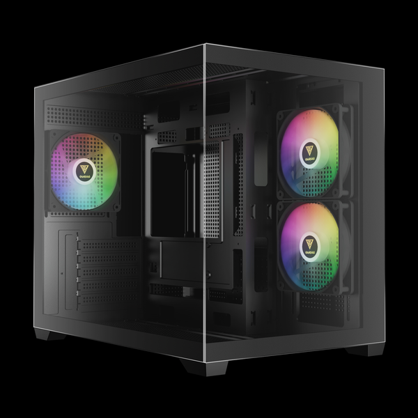  Thùng máy Gamdias GC10M V2 ARGB M-ATX (Kèm Sẵn 3F ARGB) - Đen 