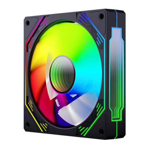  Quạt tản nhiệt PC Coolmoon / Leopard F3 | Fan lẻ 120mm, ARGB, Gió ngược, Đen 