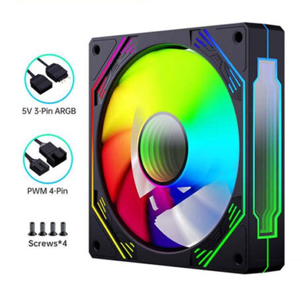  Quạt tản nhiệt PC Coolmoon / Leopard F3 | Fan lẻ 120mm, ARGB, Gió ngược, Đen 