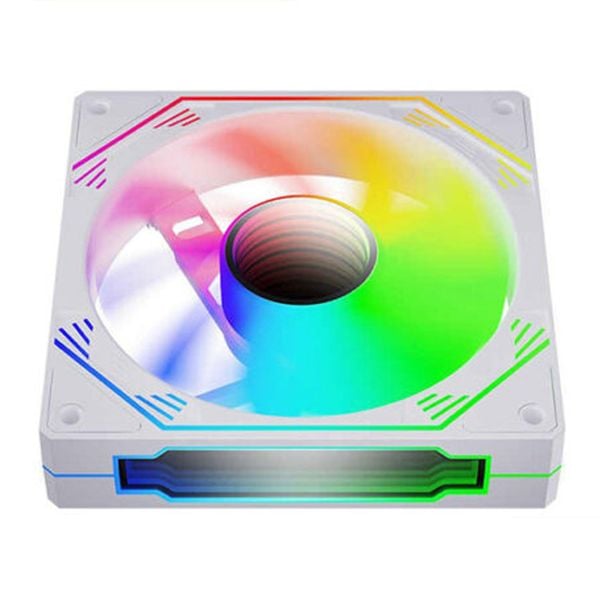  Quạt tản nhiệt PC Coolmoon / Leopard F3 | Fan lẻ 120mm, ARGB, Gió ngược, Trắng 