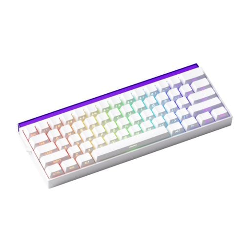  Bàn Phím Cơ Có Dây AKKO Veekos Shine60 SP White Akko Glare Magnetic Switch 