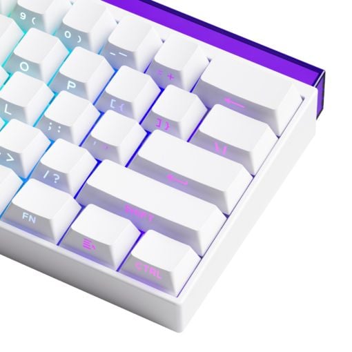 Bàn Phím Cơ Có Dây AKKO Veekos Shine60 SP White Akko Glare Magnetic Switch 