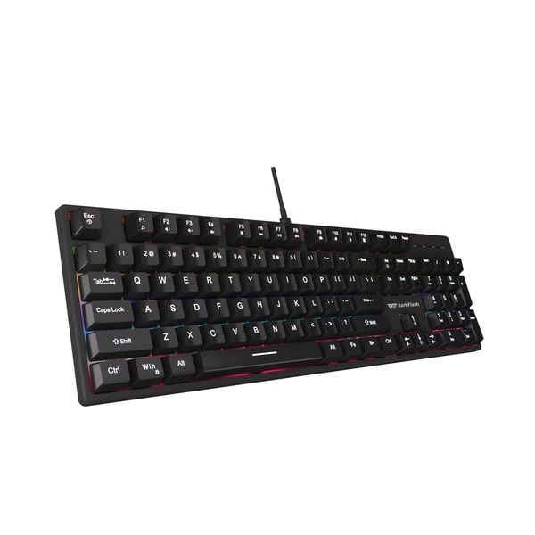  Bàn Phím Gaming Có Dây Darkflash DK100, Black, Led Rainbow, Blue Switch 