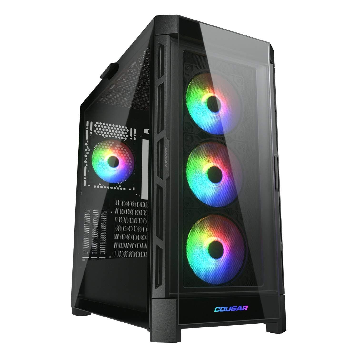Thùng máy Cougar DuoFace Pro RGB (Kèm Sẵn 4 Fan ARGB) - Đen