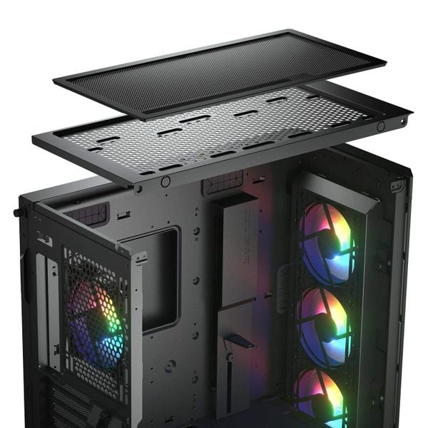  Thùng máy Cougar DuoFace Pro RGB (Kèm Sẵn 4 Fan ARGB) - Đen 
