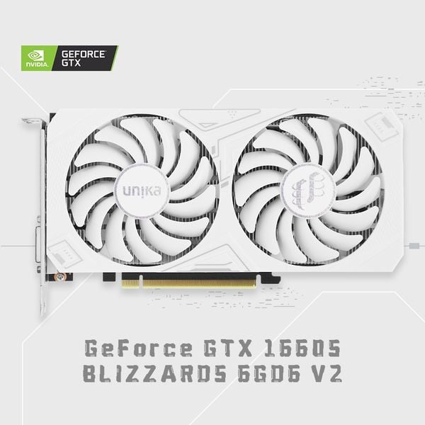  Card màn hình NVIDIA GeForce GTX 1660 Super Unika Blizzard | 6GB GDDR6, 1408 CUDA, 450W 