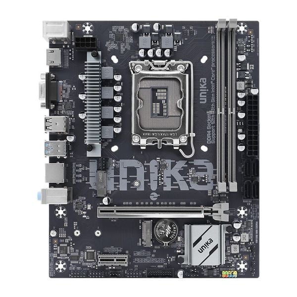  Mainboard Unika H610M.666 DDR4 | LGA 1700, mATX, 2 khe RAM 
