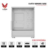  Thùng máy VSP C19 Wooden (F-Atx) (Chưa Kèm Fan) - Trắng 
