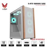  Thùng máy VSP C19 Wooden (F-Atx) (Chưa Kèm Fan) - Trắng 