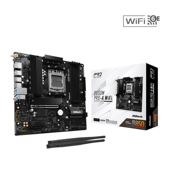  Mainboard ASRock B850M Pro-A Wifi DDR5 | AM5, mATX, 4 khe RAM 