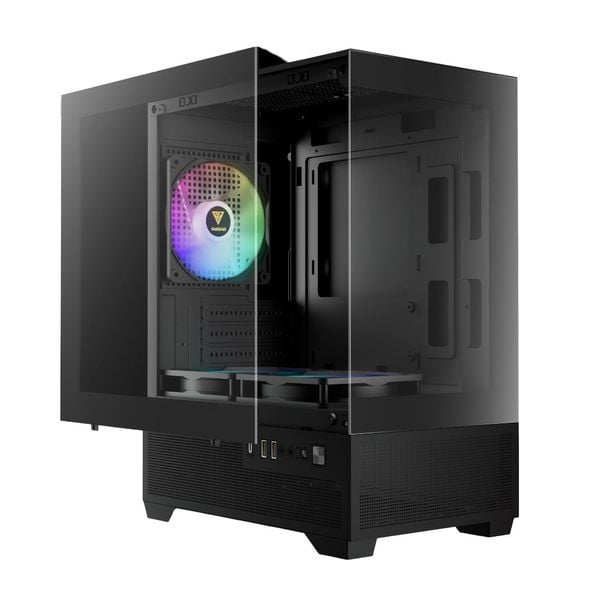  Thùng máy Gamdias Aura GC9M Elite ARGB M-ATX (Kèm Sẵn 3F ARGB) - Đen 