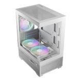  Thùng máy Gamdias Aura GC9M Elite ARGB M-ATX (Kèm Sẵn 3F ARGB) - Trắng 