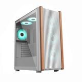  Thùng máy VSP C19 Wooden (F-Atx) (Chưa Kèm Fan) - Trắng 