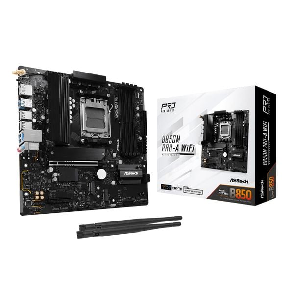  Mainboard ASRock B850M Pro-A Wifi DDR5 | AM5, mATX, 4 khe RAM 