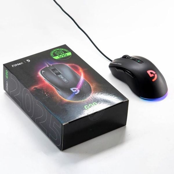 Chuột gaming Fuhlen G90 V2 | Có dây, 4000 DPI, RGB, Đen 