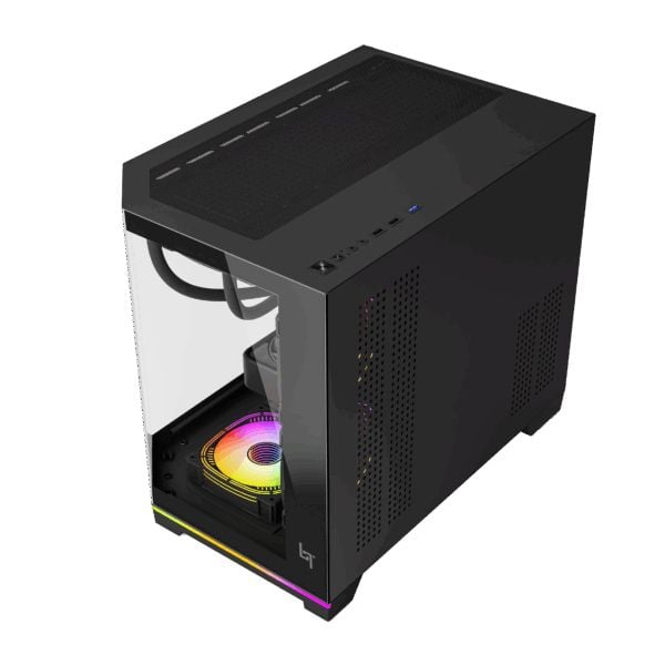  Thùng máy LinkTech Shiva ARGB Có Dải Led (Chưa Kèm FAN) - Đen 