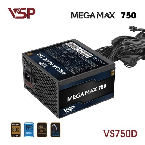  Nguồn máy tính VSP VS750D 750W | Non Modular, ATX 