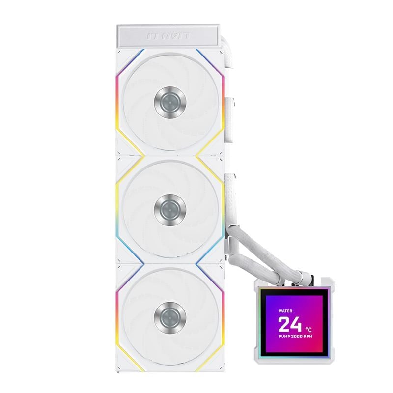  Tản Nhiệt Nước LianLi HydroShift II LCD-S 360TL Wireless Fan | Fan Viền ARGB, Trắng (UNIFANLLGHS2LCDS36TW) 