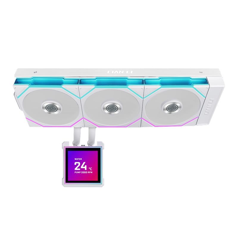  Tản Nhiệt Nước LianLi HydroShift II LCD-S 360TL Wireless Fan | Fan Viền ARGB, Trắng (UNIFANLLGHS2LCDS36TW) 