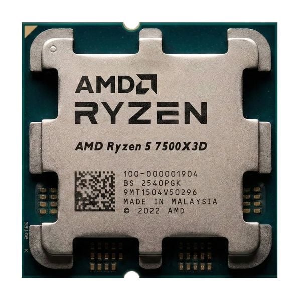  CPU AMD Ryzen 5 7500X3D |  AM5, 6 Nhân/12 Luồng, Max 4.5 GHz | No Box (100-000001904) 
