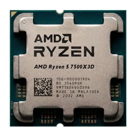 CPU AMD Ryzen 5 7500X3D |  AM5, 6 Nhân/12 Luồng, Max 4.5 GHz | No Box (100-000001904)