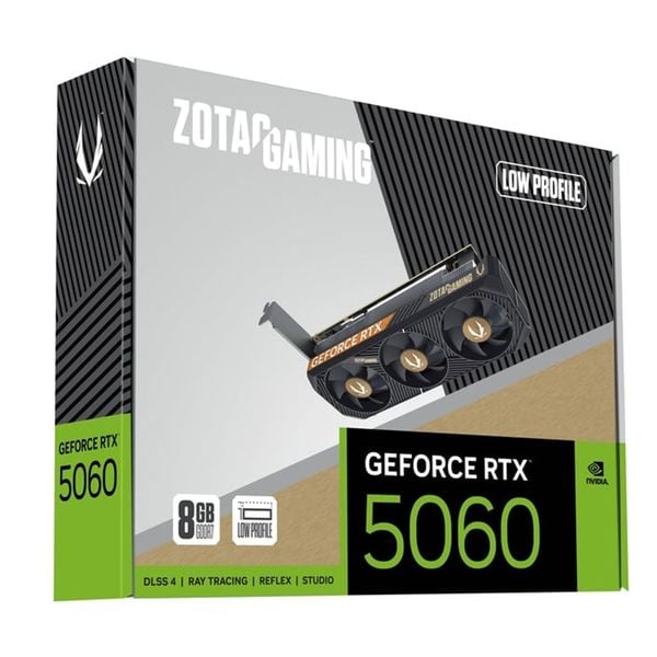 Card màn hình NVIDIA GeForce RTX 5060 Zotac LOW PROFILE  (ZT-B50600L-10L) | 8GB GDDR7, 3840 CUDA 