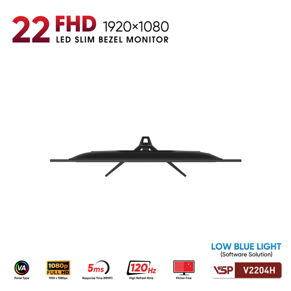  Màn hình Văn Phòng VSP V2204H | 22 inch, FHD, 120Hz, VA 