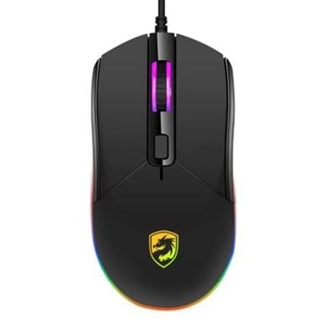 Chuột gaming Vitra LUMI GM08 | Có dây, 2400 DPI, 110g, RGB, Đen