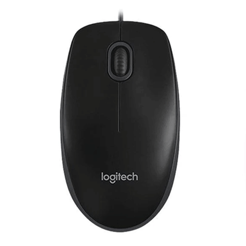 Chuột văn phòng Logitech B100 | Có dây, 800 DPI, 80g, Đen